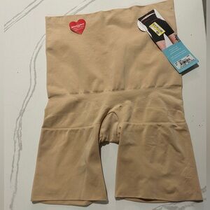1X - Beige Shapewear Shorts